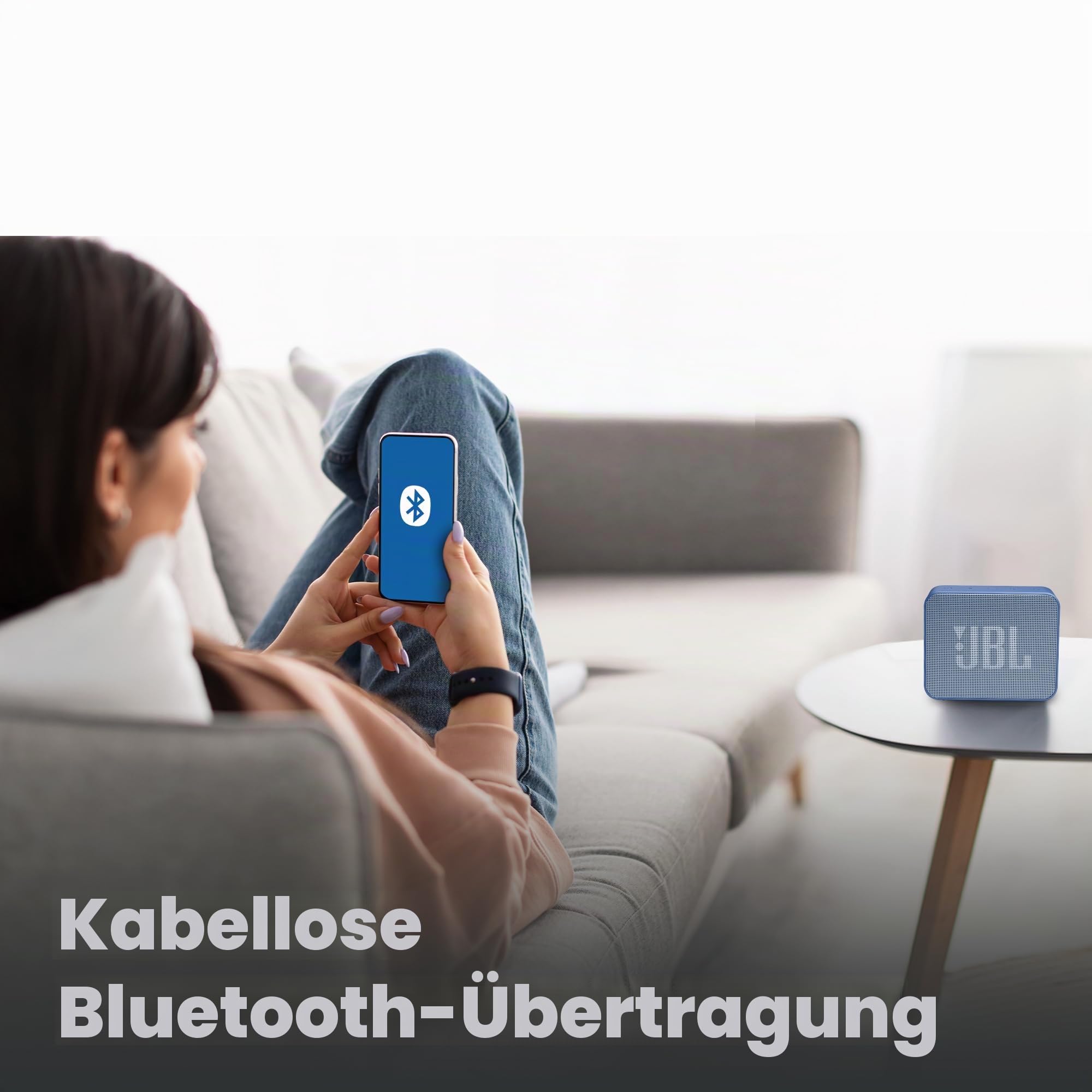 JBL GO Essential kleine Bluetooth Box - Blau – Wasserdichter, tragbarer Lautsprecher für unterwegs – Bis zu 5h Wiedergabezeit mit nur einer Akkuladung