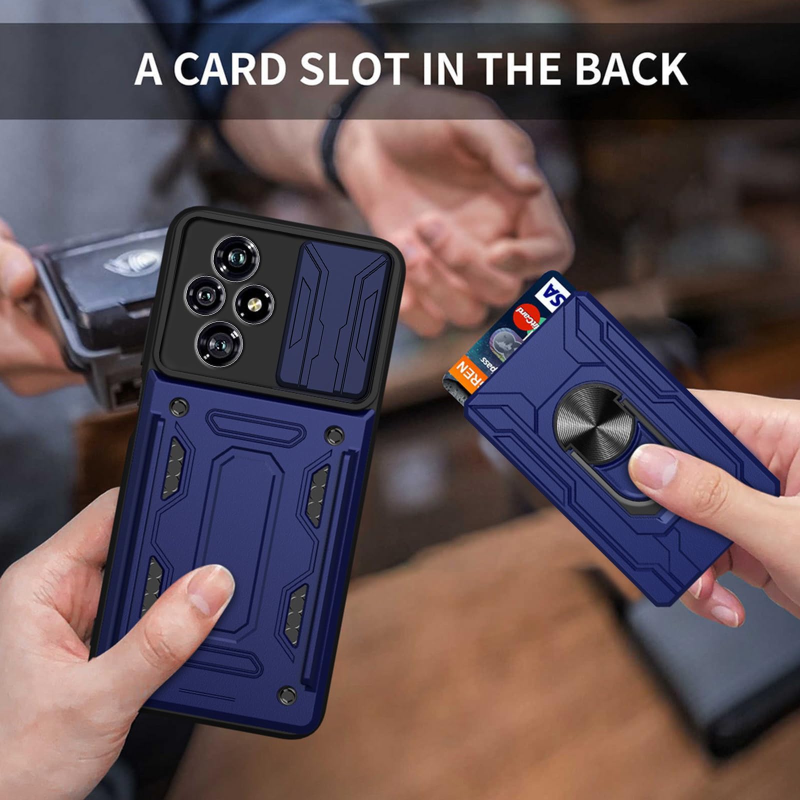 Carinacoco Case For Xiaomi Redmi Note 13 Pro Plus 5G, With Slide Camera Cover Rotating Finger - View #10