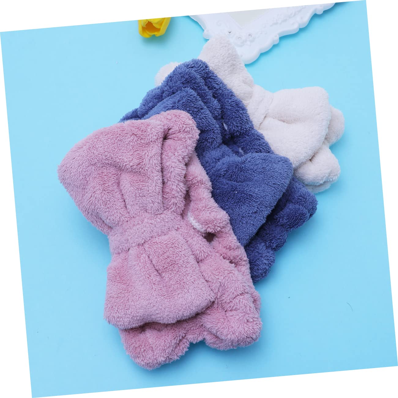 DOITOOL 9pezzi Fascia Per Con Nodo Da Blu Rosa Bianco Fascia Elastico Per Donne e Ragazze Perfetta Per Sport e Trucco