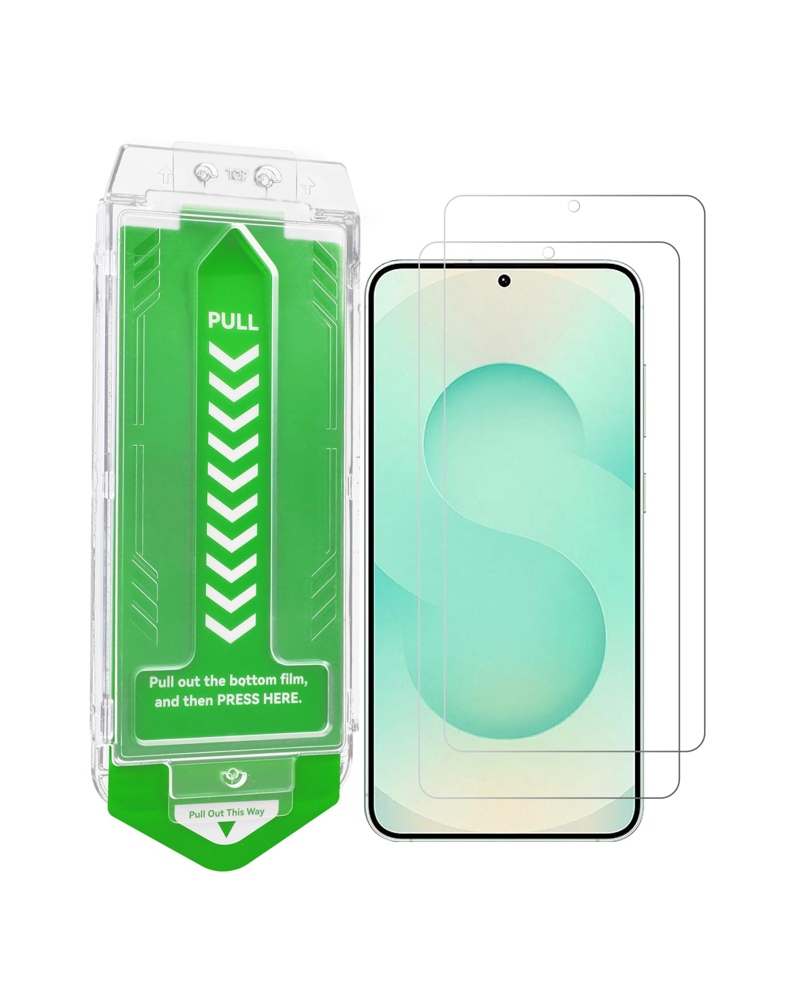 Ifaeveus 2 Pack for Samsung Galaxy S25 Plus/S24 Plus Screen Protector Tempered Glass [Auto Alignment Kit][0.03s Fingerprint Unlocked] 6.7'', HD-Clear,