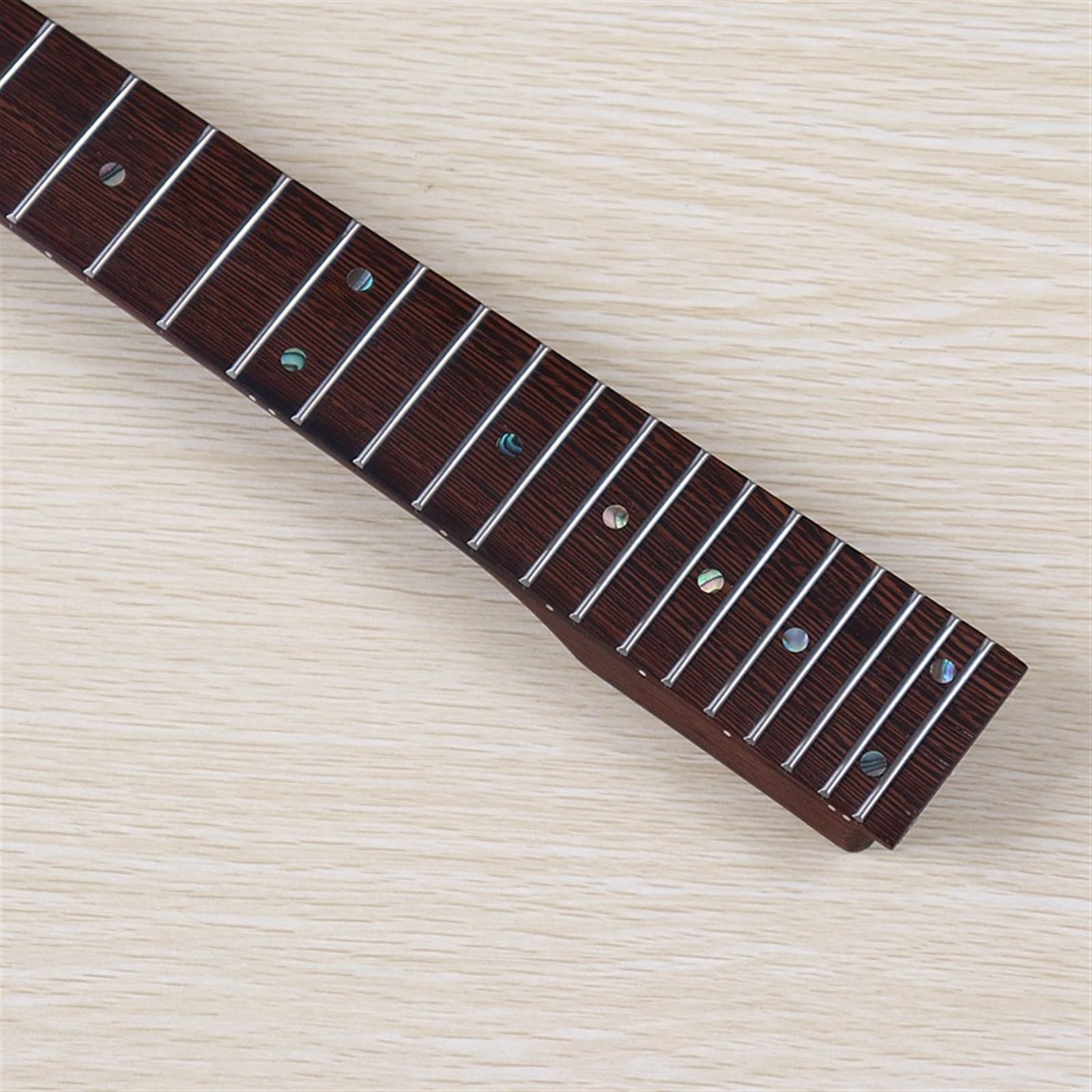 Gitara Szyja, 24 Progi Promień 5,6" Drewniany Podstrunnica Szyja Gitarowa Elektrycznej, Intarsja Kropkowa Szyja Do Gitary Zamiennik Klasyczny Jazz Gryf Basowy