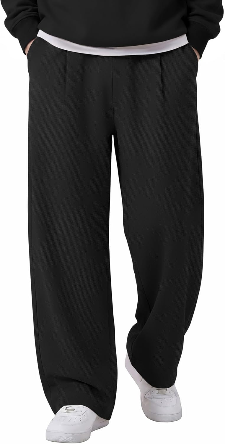 COOFANDY Mens Casual Sweatpants Open Bottom Lounge Pants Lightweight Baggy Workout Yoga Track Pants