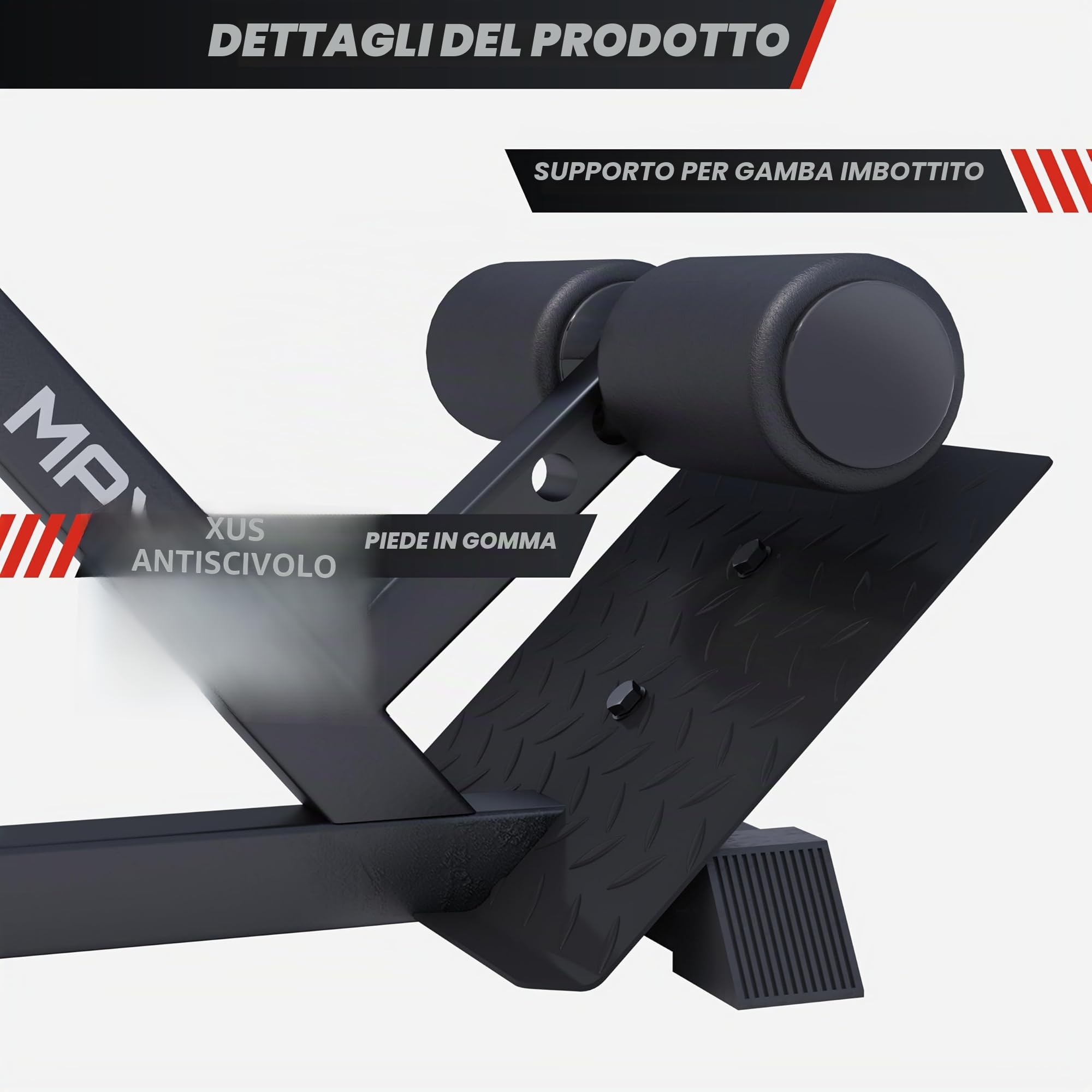 MAXXUS Panca Romana Palestra – Panca Hyperextension, Panca Addominali Regolabile – Struttura Robusta in Acciaio – Imbottiture Extra Spesse – Attrezzi Palestra Casa per Schiena, Core e Glutei, Home Gym