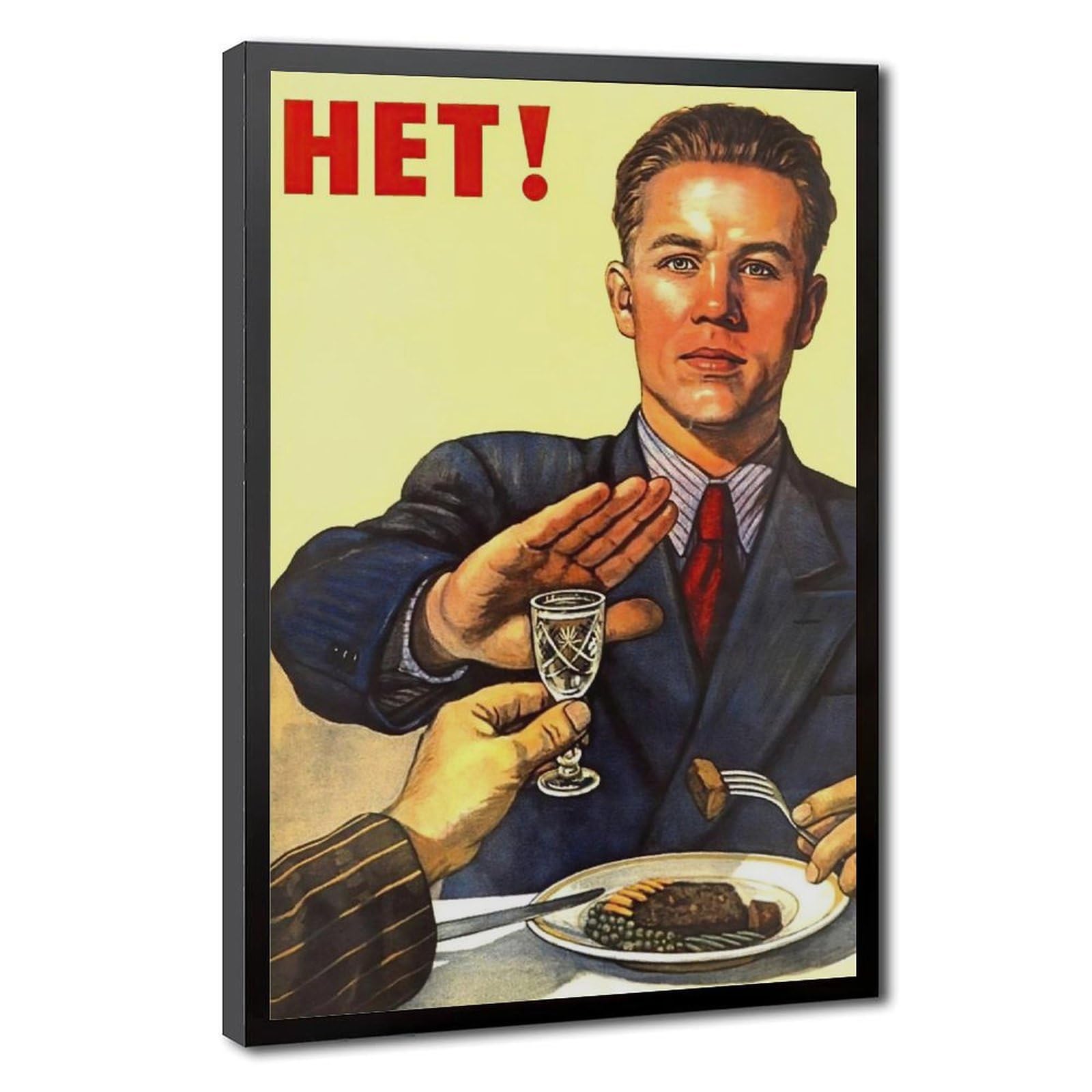 Toile Soviet Union Propaganda Het de qualité supérieure avec cadre bois - 8