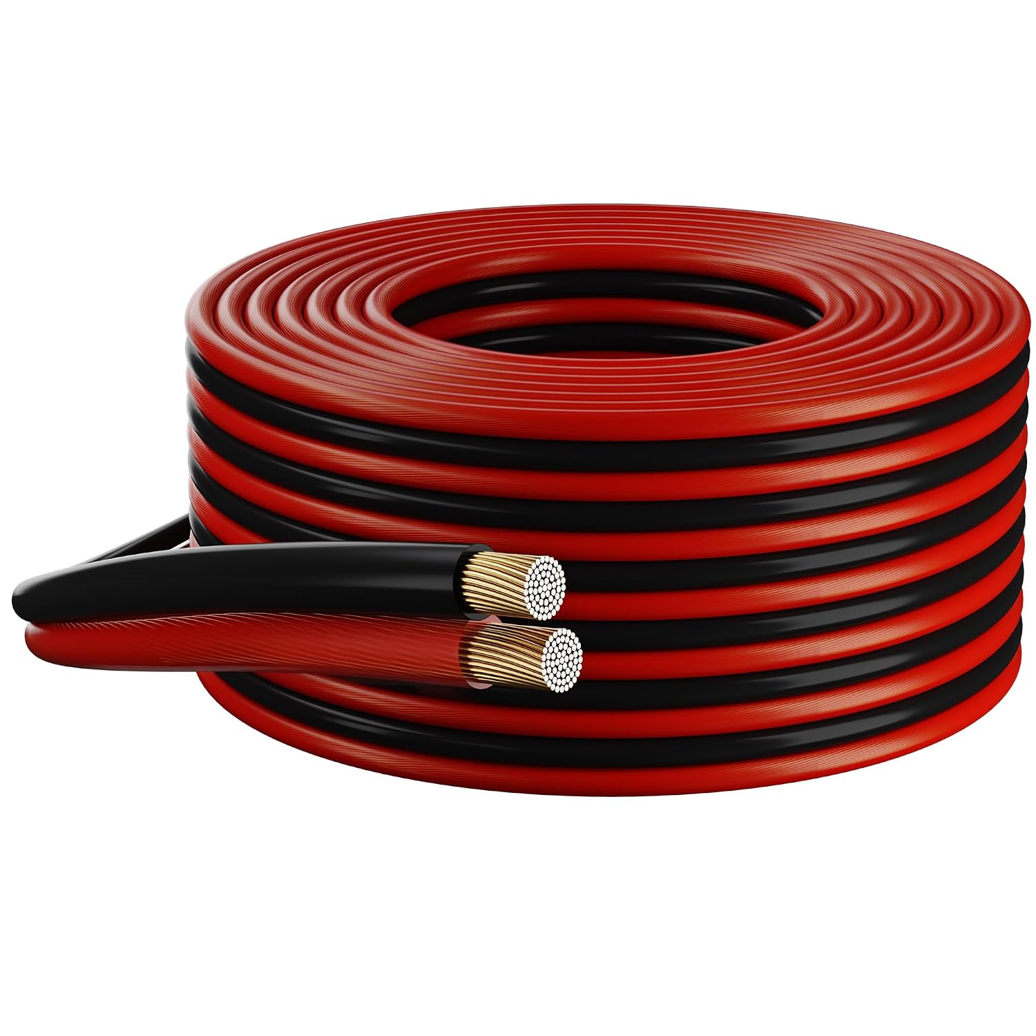 10 Gauge Wire 2 Conductors 20 FT, CCA Red Black Electrical 12V/24V DC Wire