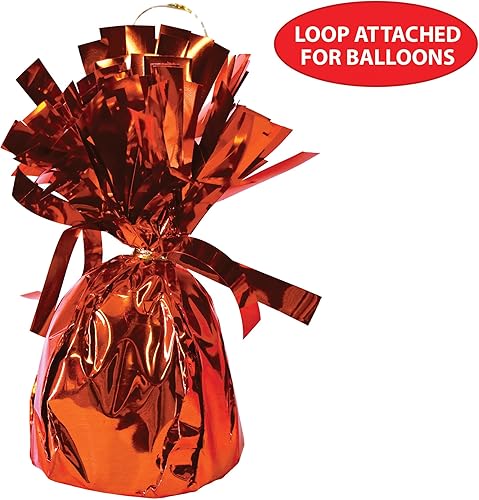 Miniatura 6 de Beistle 50804-ASST 12 Piezas Color Surtido, globo de pesos con envoltura metálica