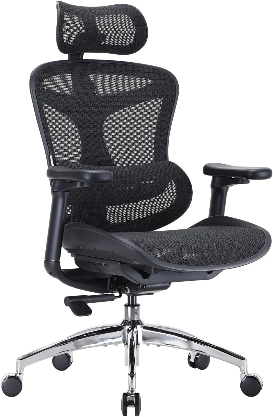 Doro C300 Ergonomic Office Chair with Ultra Soft 3D Armrests, Dynamic Lumbar Support for Home Office Chair, Adjustable Backrest Desk Chair, Swivel Big and Tall Computer Chair Black