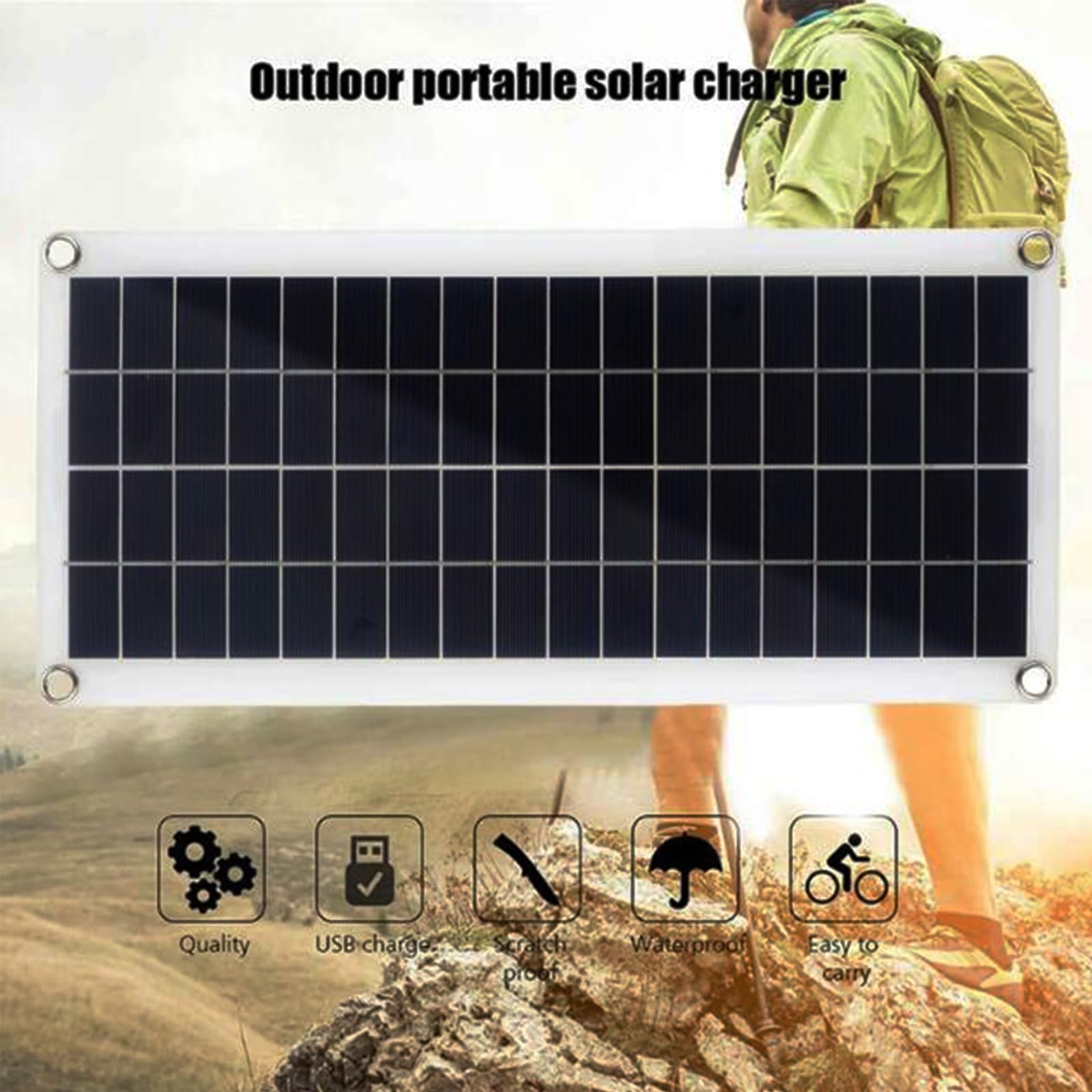 Panel słoneczny 1000W Kontroler ogniw słonecznych 12V / 24V Panel słoneczny do telefonu RV Ładowarka samochodowa Zasilacz zewnętrzny