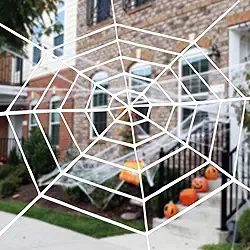 Teia De Aranha Gigante Halloween Branco