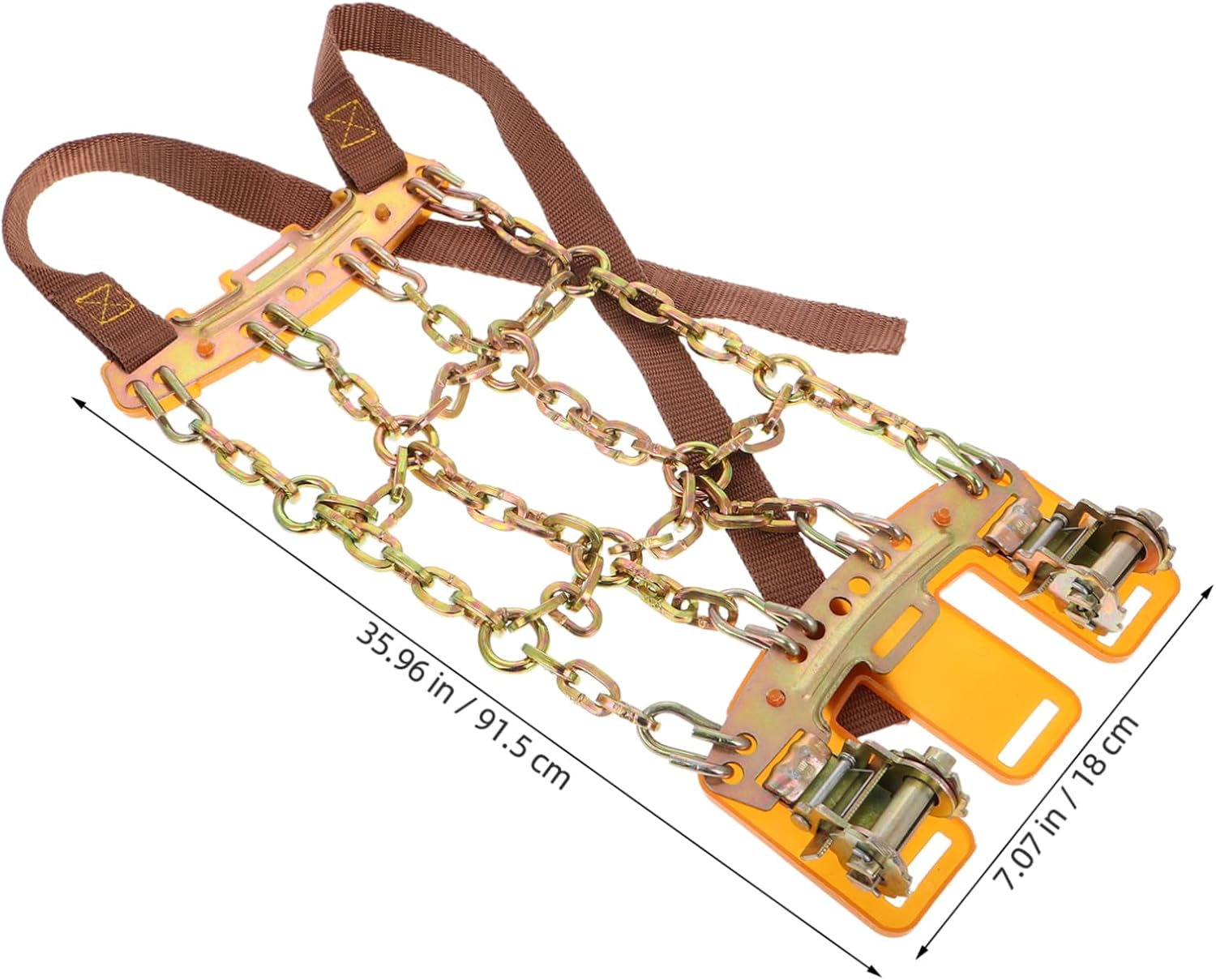 OUNONA Heavy Duty Snow Tire Chains for Cars Suvs and Trucks Adjustable -skid Design Fit for Tire Widths for Snow Mud and Ice Conditions