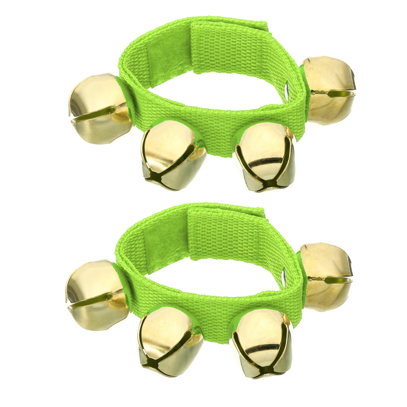 PATIKIL 2pcs Wrist Bells Jingle Bells Ankle Bells Wrist Bells Bracelet Percussion Instruments Musical Rhythm Band with 4