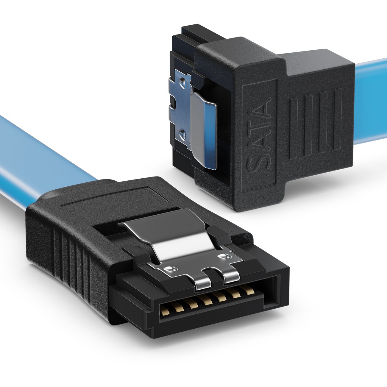 deleyCON 50cm Cable SATA III Cable de Datos S-ATA 3 HDD SSD Cable de