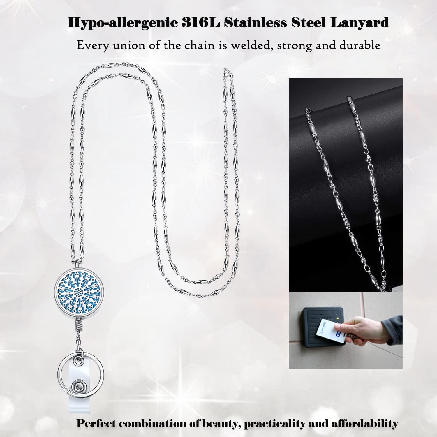 Retractable Lanyards for ID Badges, Teacher Lanyard with ID Holder image 3