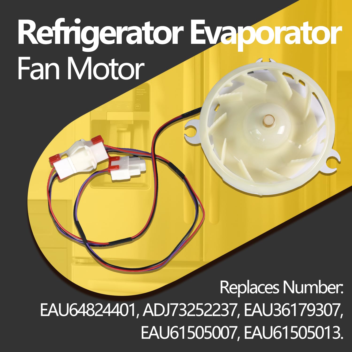EAU61505013 EAU65089701 ADJ73252237 EAU64824401 Evaporator Refrigerator Fan Motor for LG DC13V Replacement Part Kit Compatible with LG Kenmore Refrigerator Cooling Fan Motor