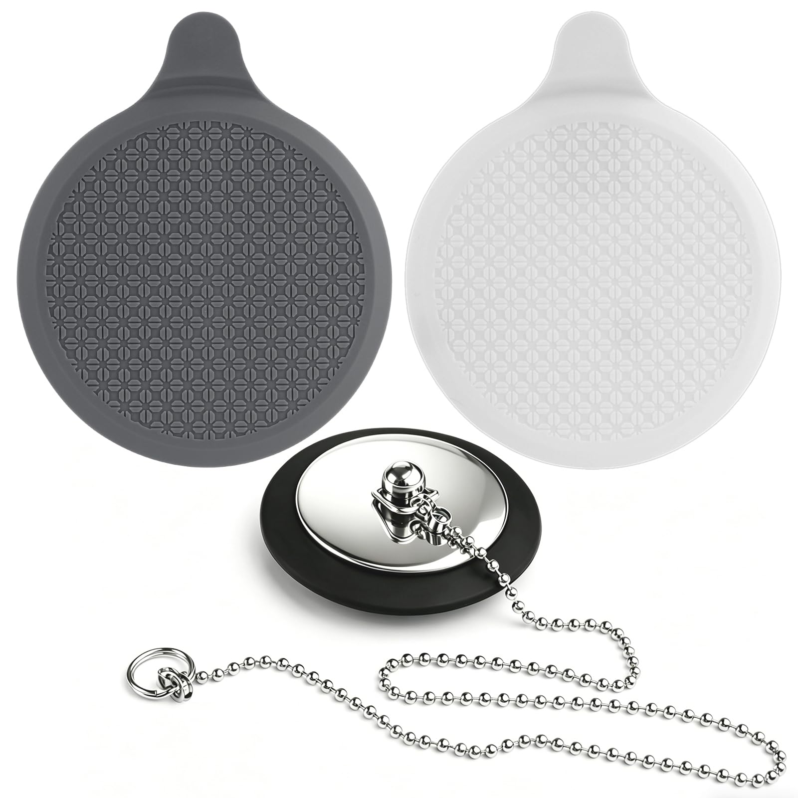 TAIANJI 3er Silikon Abflussstopfen 15cm | Spültisch Stopfen