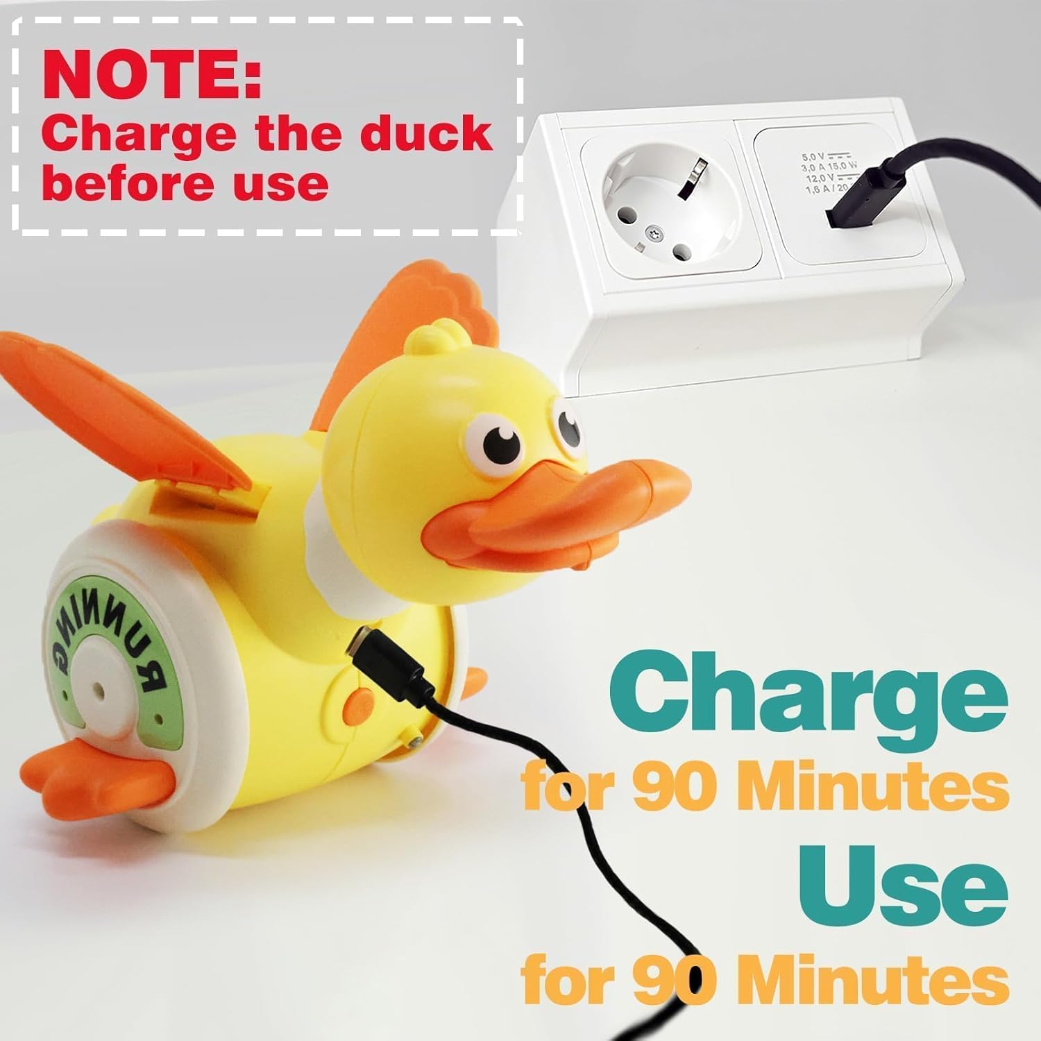Duck Toys for Toddlers 1-3, Tummy Time Crawling Toys for Babies 6-12-18 Months, Light Up Musical Learning Toys for Infants Newborn 0-3-6 Months Boys & Girls, Easter Basket Stuffers Birthday Gifts