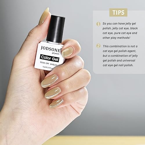 Miniatura 16 de JODSONE Juego de 60 esmaltes de uñas de gel con 5 botellas de base y capa superior mate brillante, juego de uñas de gel para remojar, adecuado
