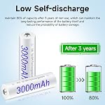 AA AAA Batteries Combo avec chargeur, 8 Boîtes AA 3000mAh et paquet de 8 AAA 1100mAh Batteries rechargeables 1.2V NiMH avec 8 Smart de fente LCD Chargeur de batterie pour 1.2V AA AAA Batteries rechargeables