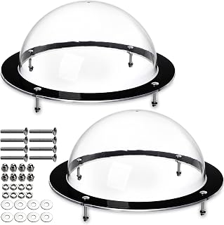 Goaste 2 Pack Dog Fence Window, 12.4 Inch Clear Pet Dome, Durable Plastic Pet Peek Windows Playground, Doggie Fence Safe Domes, Pets Supply for Dog Cat Horse, 12.4 x 4.9 Inch