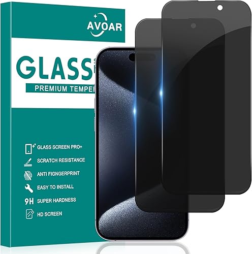 Paquete de 3+3 protectores de pantalla de vidrio para iPhone 15 Pro Max con protector de lente de cámara, película de vidrio templado transparente