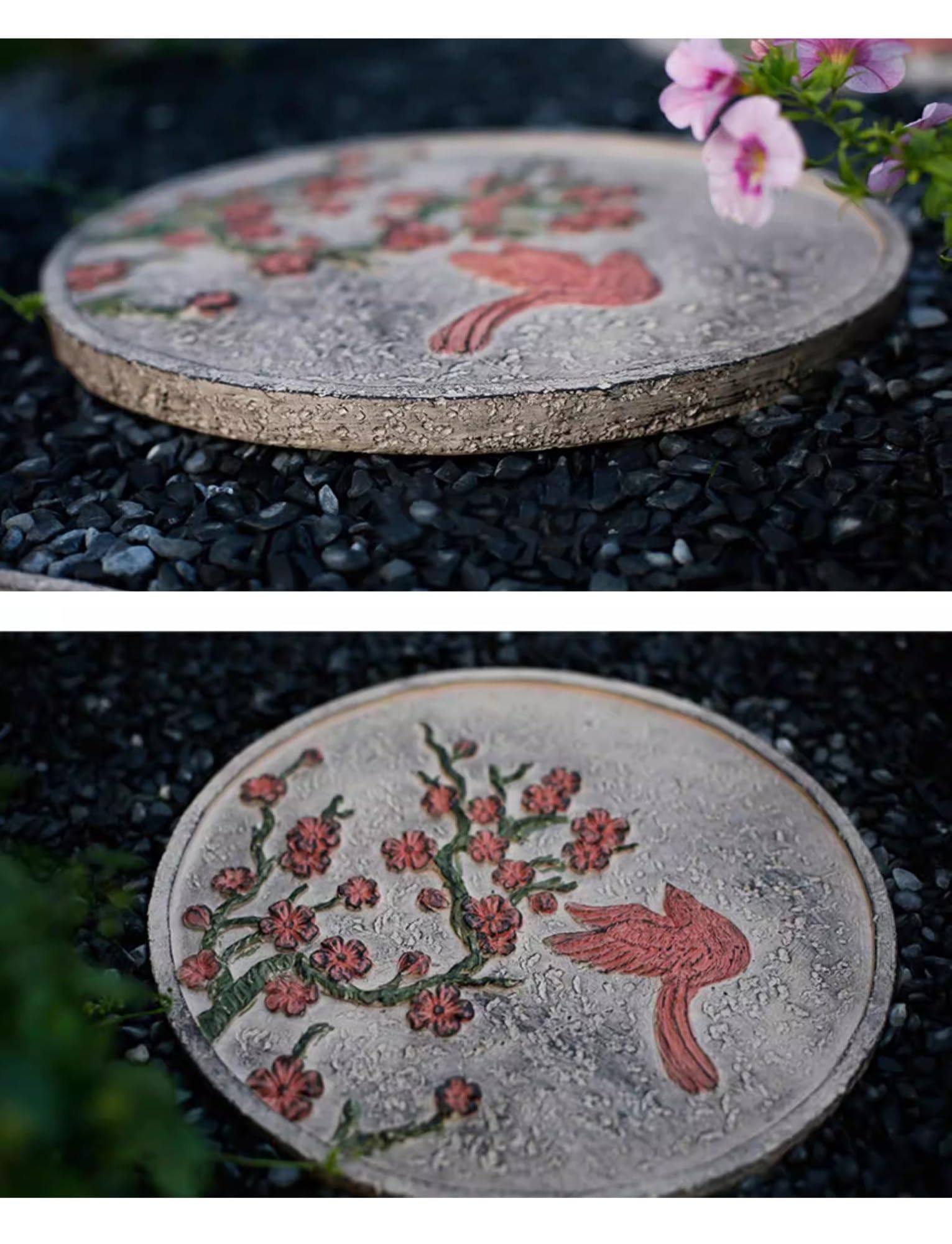 Pas Japonais en béton Grand Pas Japonais Moderne pour pelouse pour décoration extérieure(F)