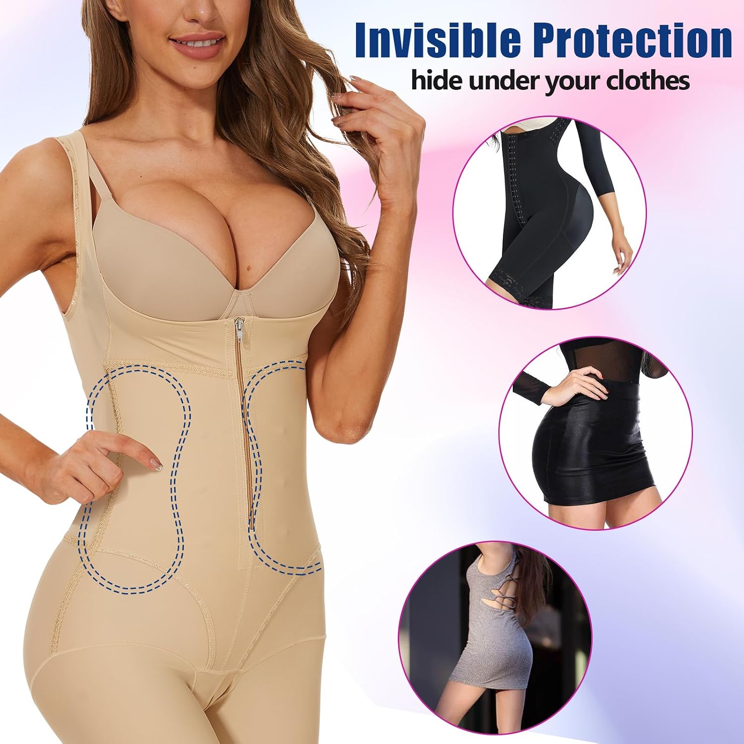 Lipo Foam Side Pads - 2 Pack Non-Slip Lipo Board for Waist Side Compression Support, Lipo Foam Lateral Protectors for Post Surgery Recovery