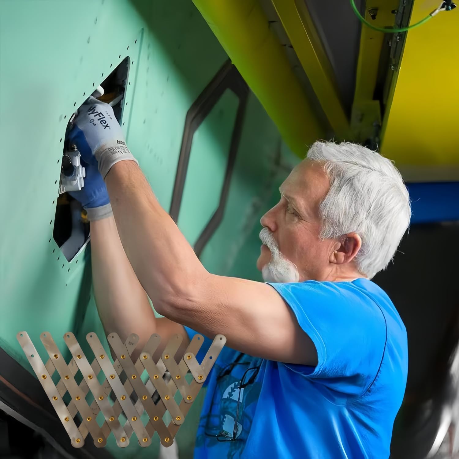 Rivet Fan Spacer Tool｜Stainless Steel Rivet Spacer Tool with 10 Hole Layout｜for Rivet Hole Marking, Spacing, Drilling
