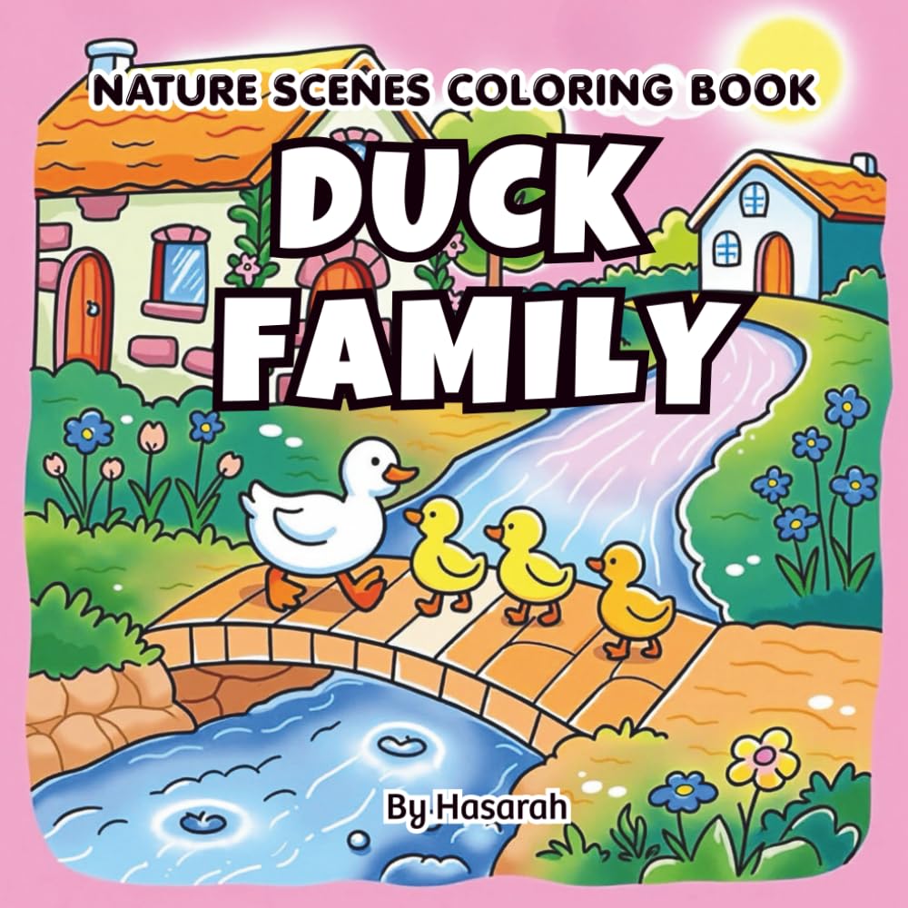 Duck and Family Coloring Book for Adults and Teens