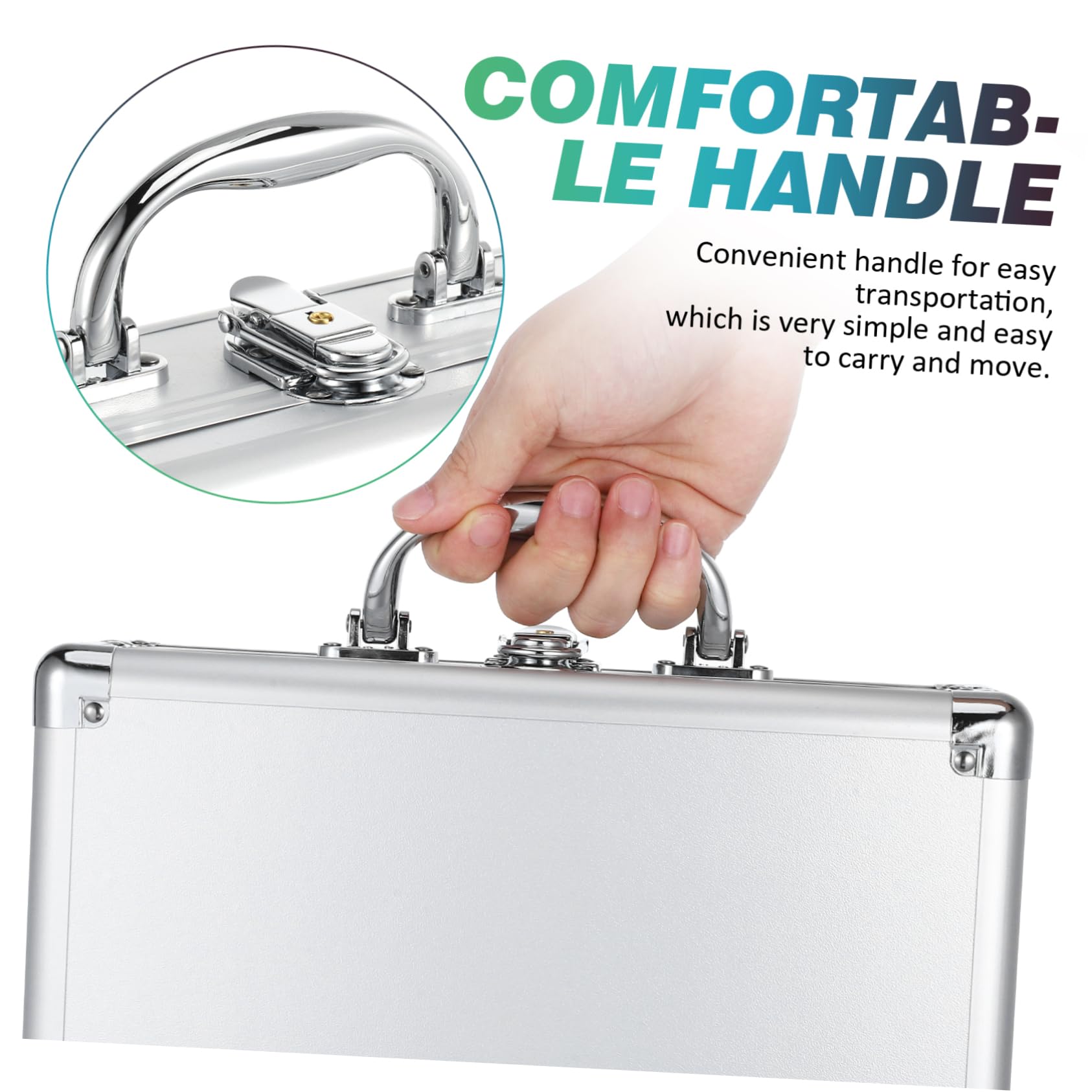 Valigetta in Lega di Alluminio Robusta Maniglia Comoda, Custodia Portatile per Strumenti e Accessori, per Uso Professionale e Trasporto Sicuro