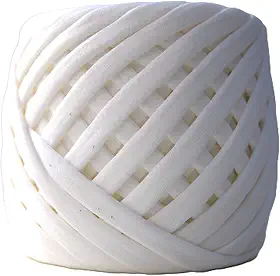 Fio de Malha Dalia Premium 500g – Espessura 33mm, Anti-Pilling, para Crochê, Tricô e Bolsas Artesanais (1003-Marfim)