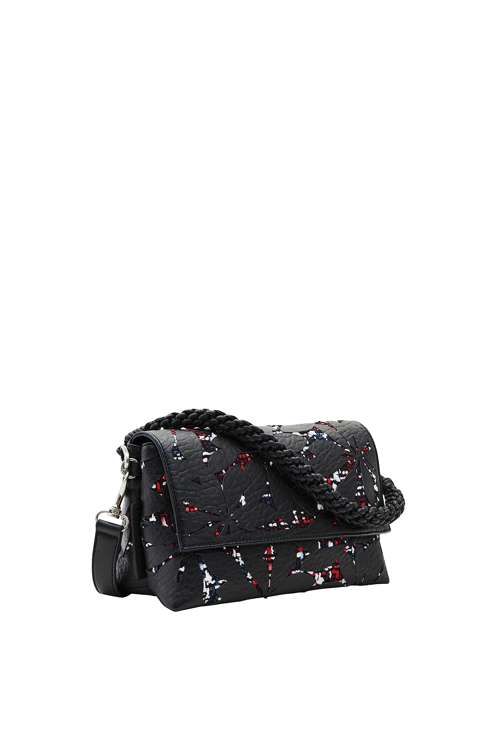 Desigual Women's Multicolor Black Handbag With Removable Shoulder Strap - Handbags - One Size- Bags