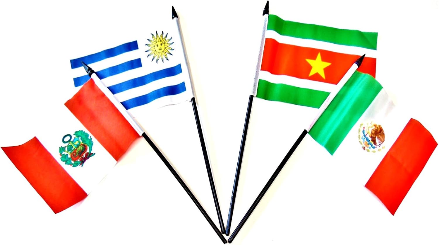 Central and South America Flag Set 20 Polyester 4x6 Inch Flags One Flag for Each Country in Central and South America
