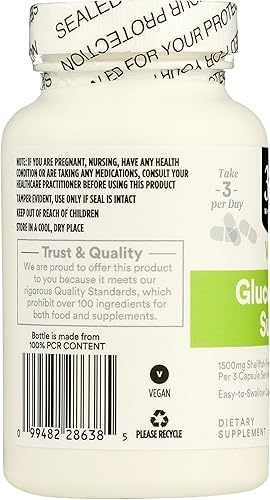 Miniatura 4 de 365 by Whole Foods Market, Sulfato de glucosamina de 1500 mg, 90 cápsulas vegetales