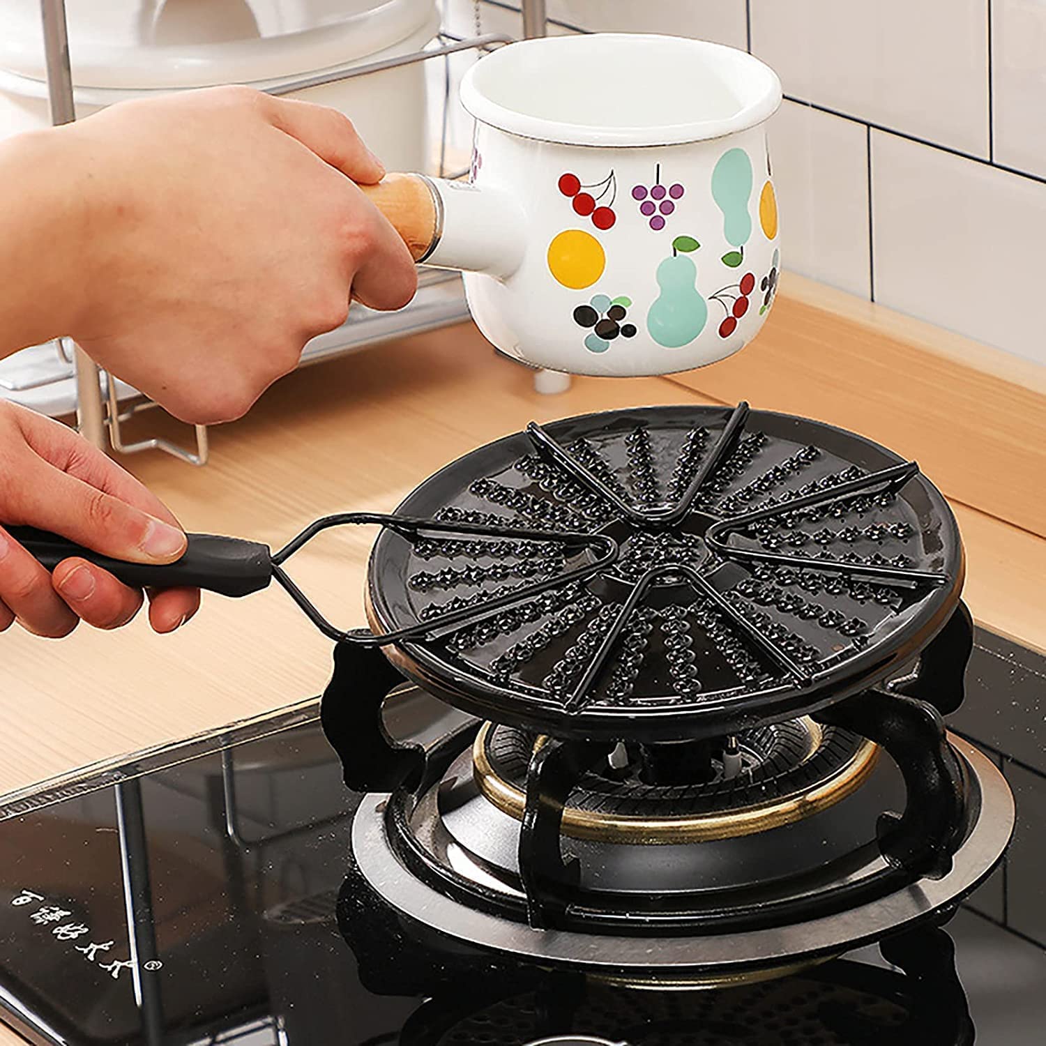 Converter Plate for Induction Cooktop, Stainless Steel Heat Diffuser for Gas & Electric Stove, Adapter for Non-Induction Utensils, Heat Conduction Simmer Plate for Even Cooking-image-31