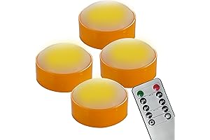 4 Pack Halloween LED Pumpkin Lights with Remote and Timer