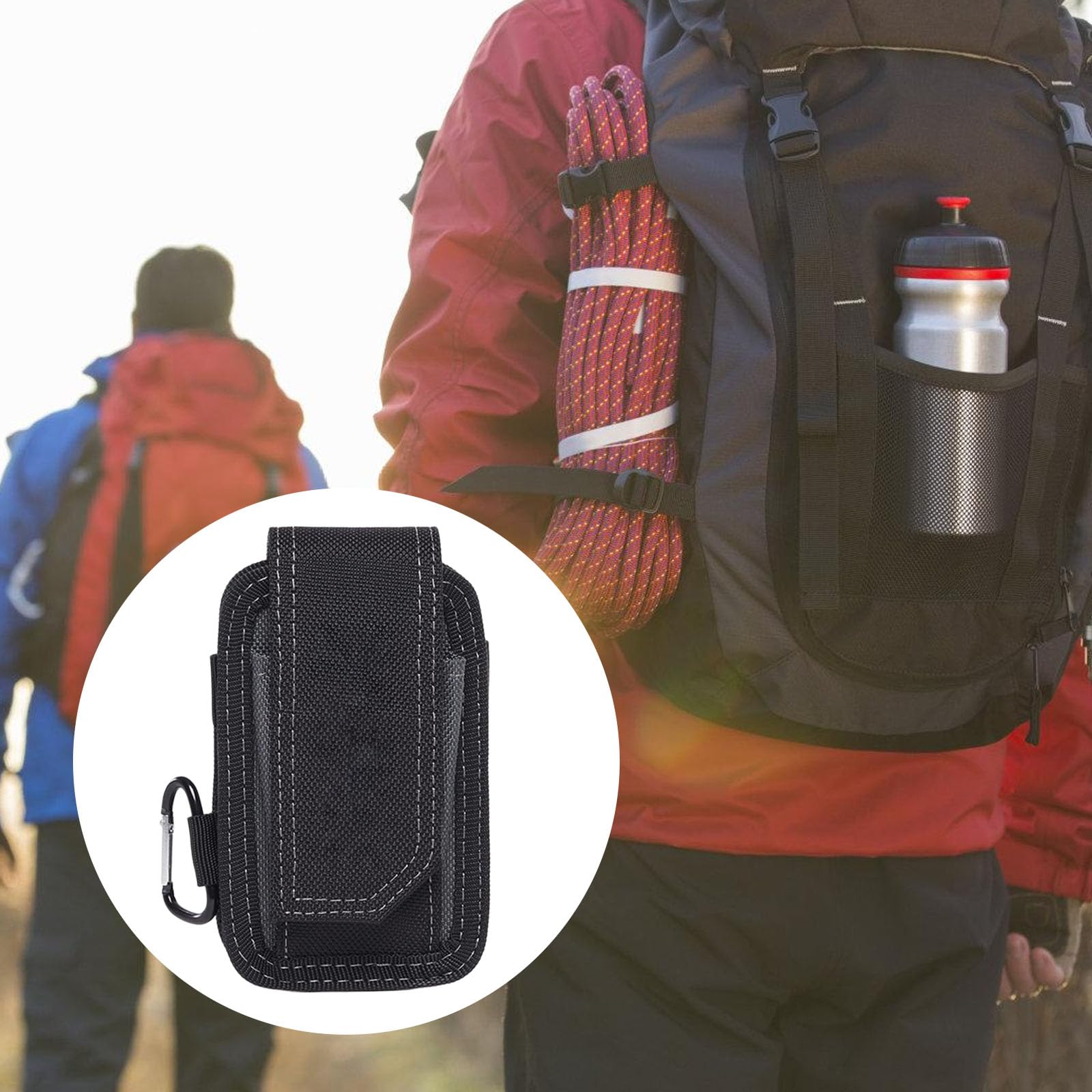 Custodia per telefono con clip verticale in metallo per | Fessure laterali con fodera morbida Scomparto principale Accesso all ' officina Carry Repair Task Organizer