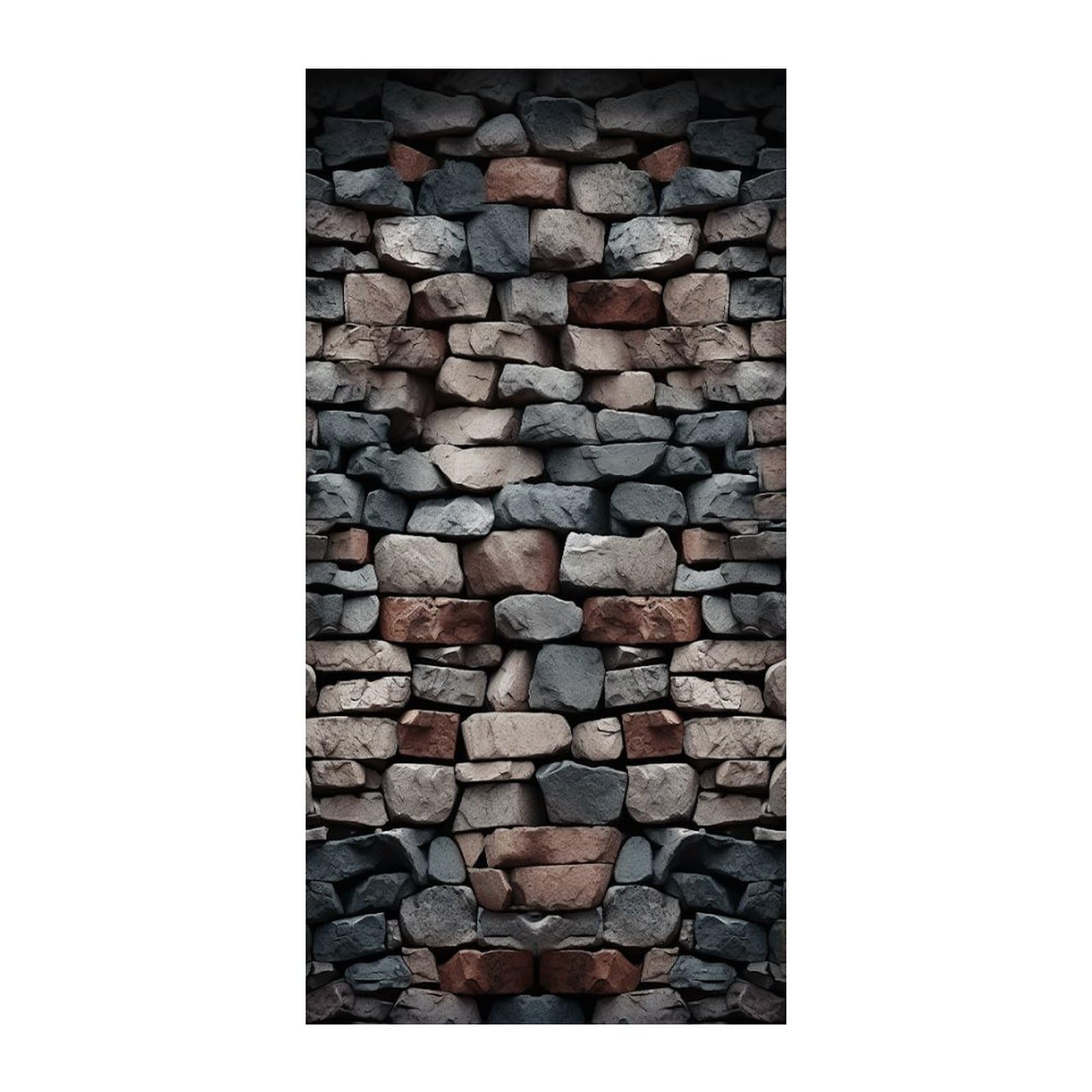Adfgyerh Style Stone Curtains，Polyester Blackout Extra Wide，Door Curtain， 35.4X 70.9 Inch For Temporary Room Dividers Bedroom Living Room，Room Darkening Curtains ，For Doorway Privacy For Wall Hanging Decoration