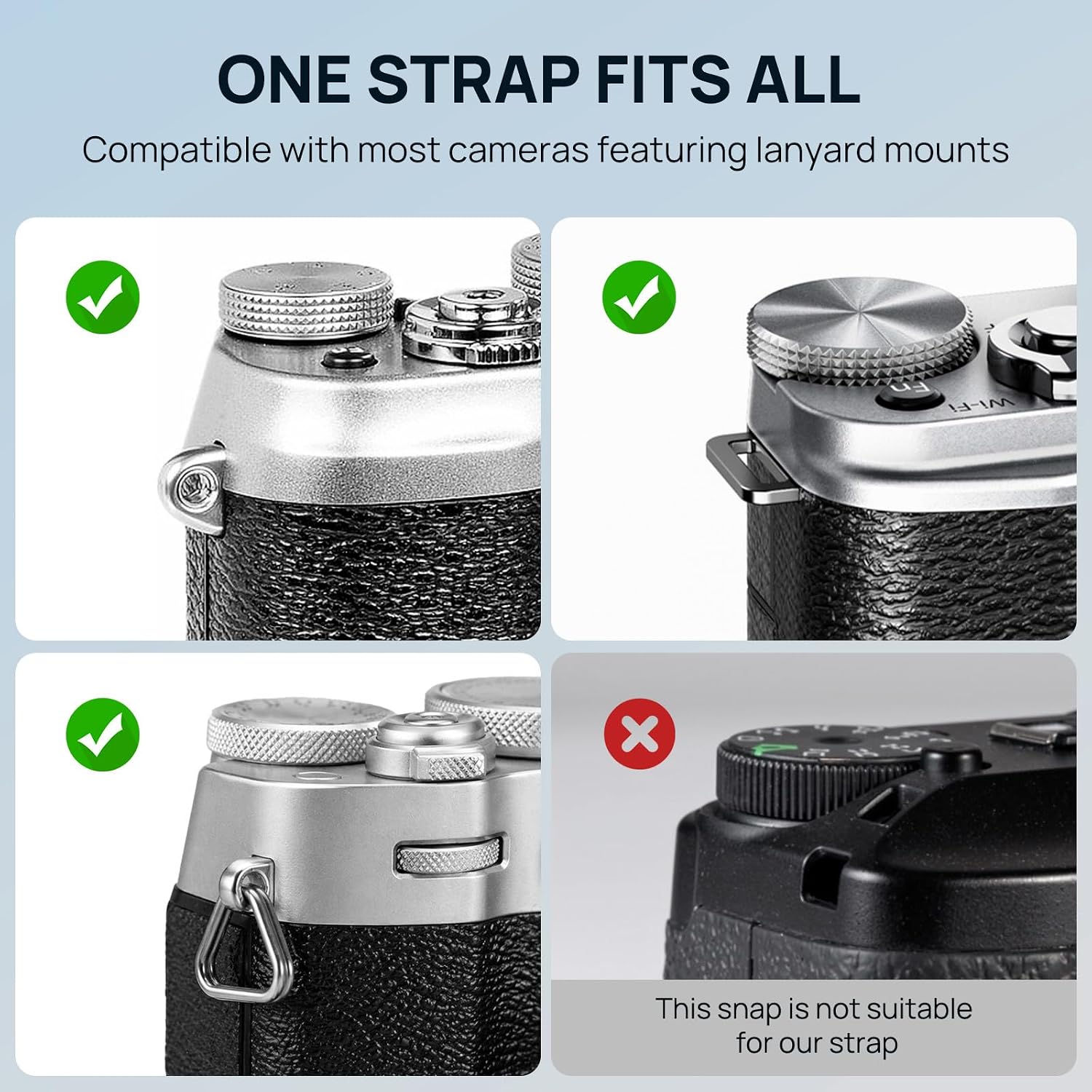 MoKo Camera Strap, 100cm Neck & Shoulder Rope Camera Straps for Photographers, for Canon Sony Nikon Fuji DSLR