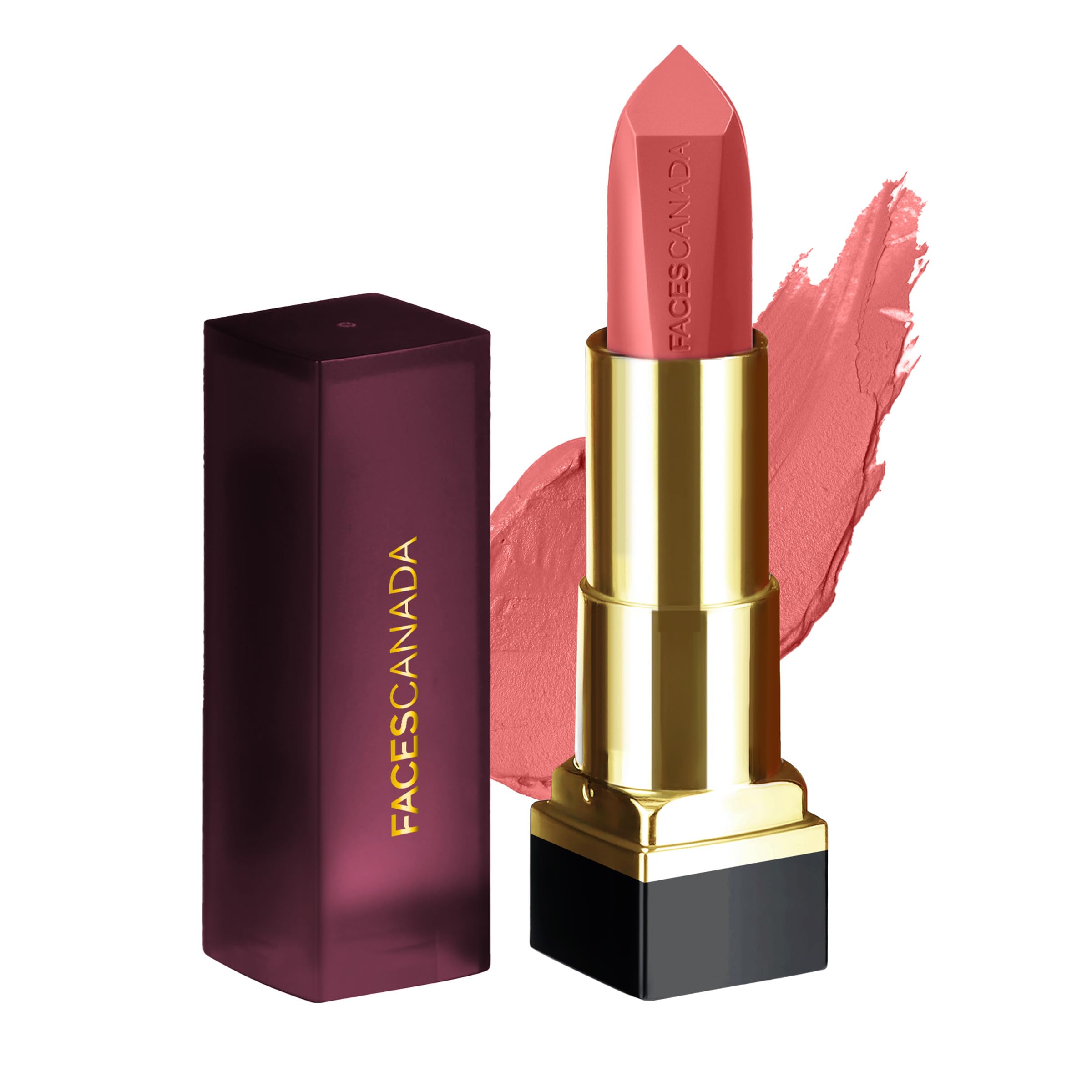 FACES CANADA Comfy Matte Creme Lipstick - Make A Wish, 4.2g | Long Stay | Creamy Matte Finish | Intense Color | Super Hydrating & Nourishing | Single Stroke Smooth Application