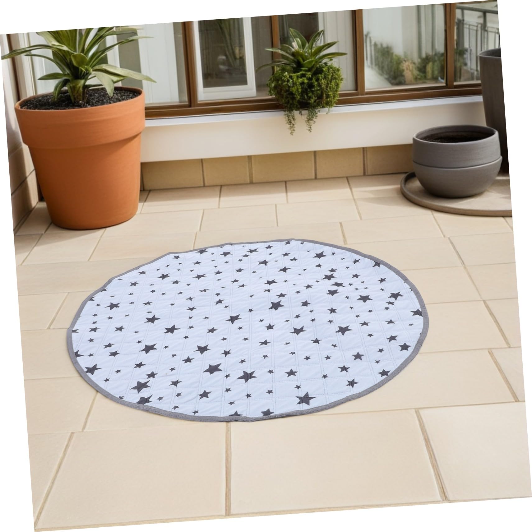 Tappetino Igienico Lavabile Rotondo Super Assorbente per Animali | Flanella, Riutilizzabile e Asciugatura Rapida, Adatto a Gatto e Porcellino D’india, Formato 35.37x35.37