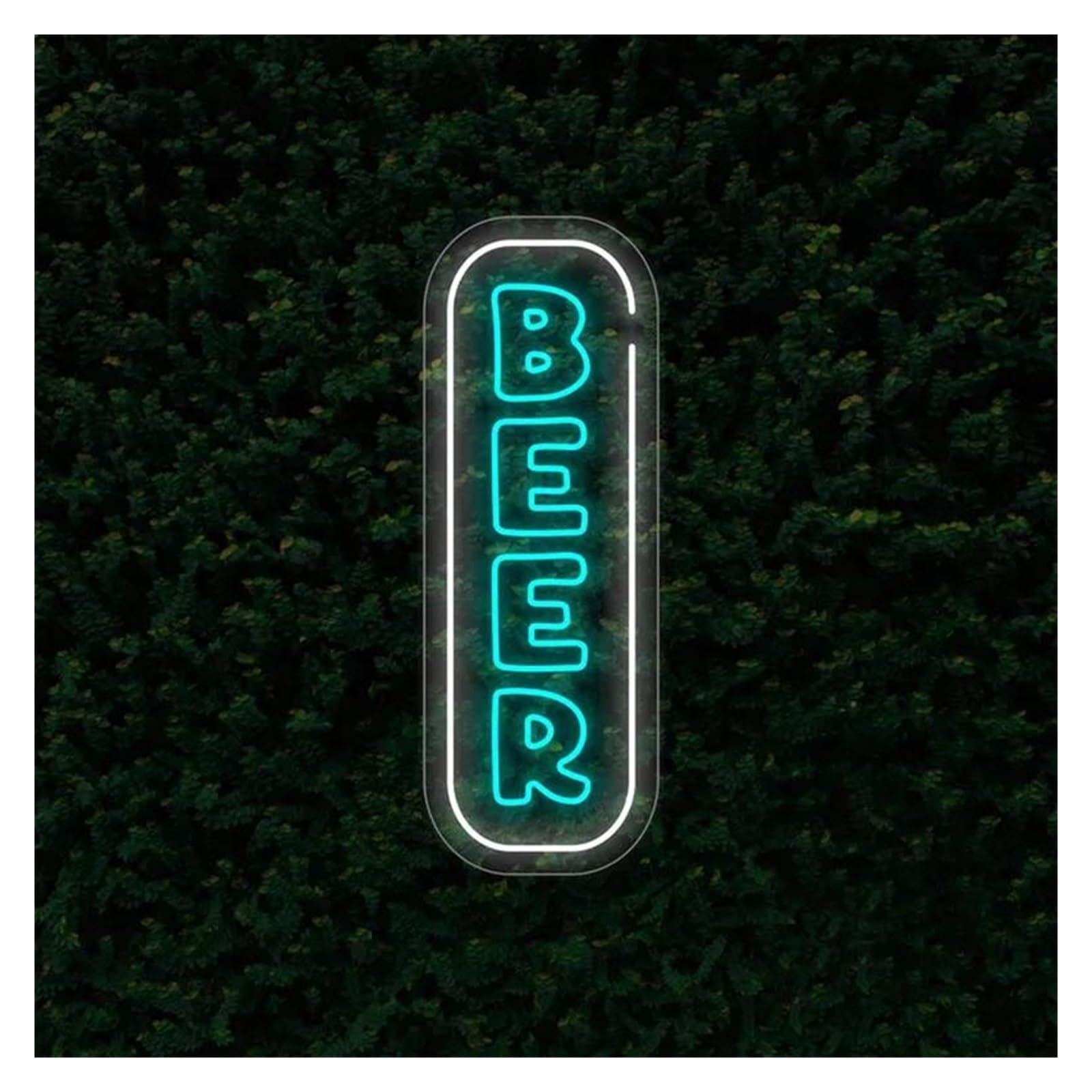 LEMST Signs Lamp Beer Neon Sign, Beer Store Welcome Neon Light, Home Bar Pub Club Business Signs 50x18cm(Blue)