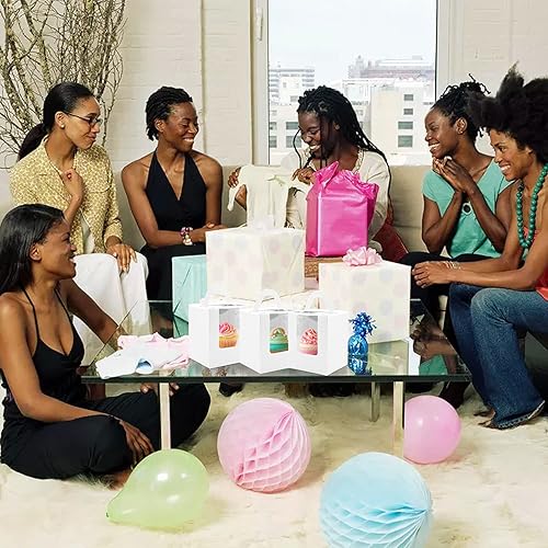 Vista 51 de Lainrrew Cajas para magdalenas, 30 cajas individuales para cupcakes, recipientes individuales para magdalenas, contenedores de pastelería con Verde