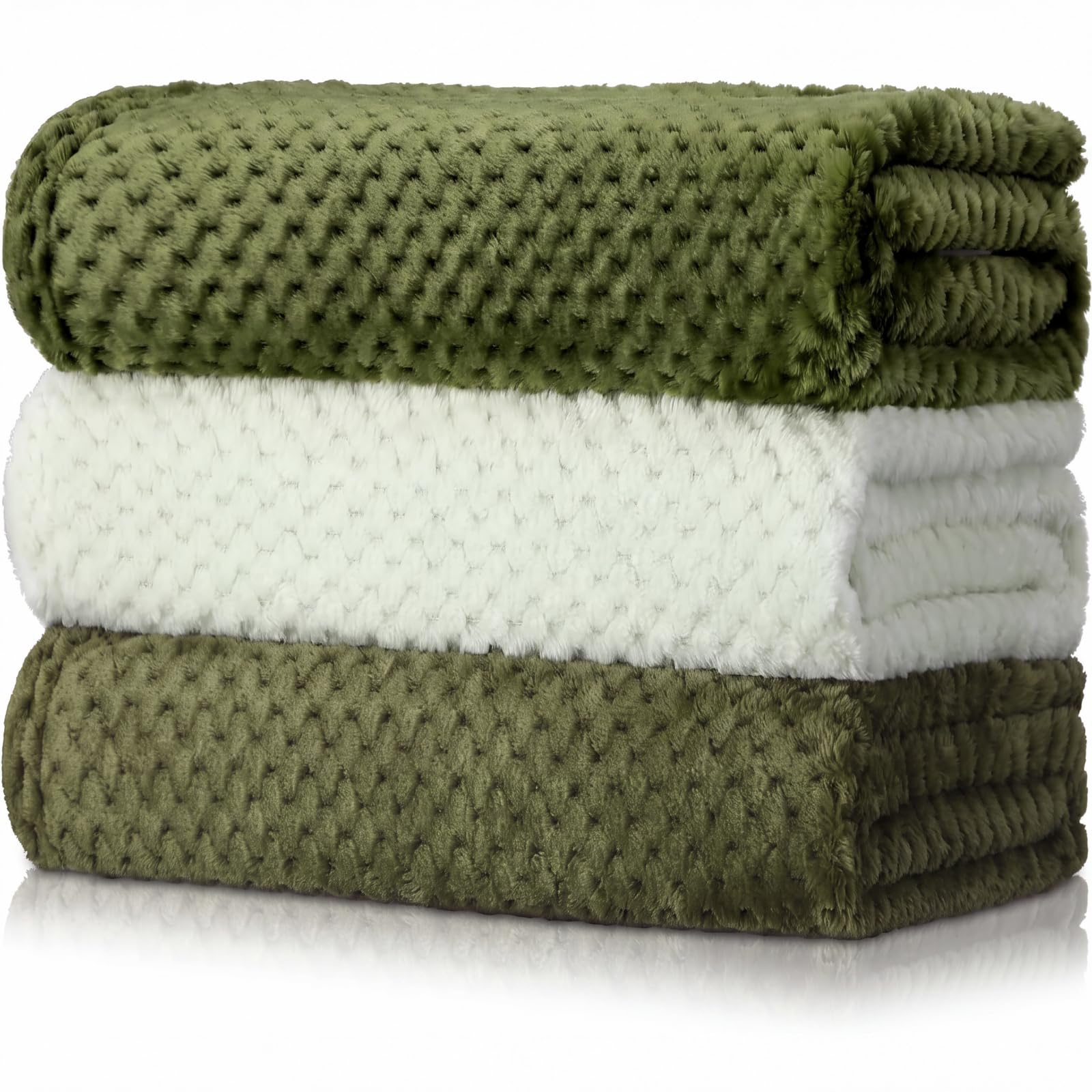 Newwiee 3 mantas de bebé de 30 x 40 pulgadas, manta suave y mullida, manta neutra para niños, manta cálida para cuna, manta de recepción para niños pequeños, suministros de viaje (color clásico)