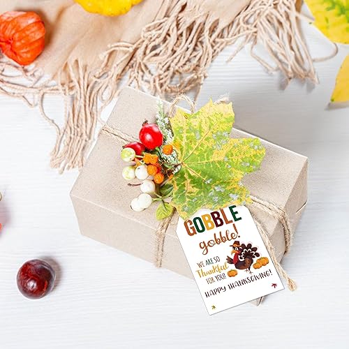 Miniatura 7 de Anwyll Etiquetas de feliz Acción de Gracias, etiquetas de regalo de Acción de Gracias con cuerda, 100 etiquetas de pavo de agradecimiento, etiquetas