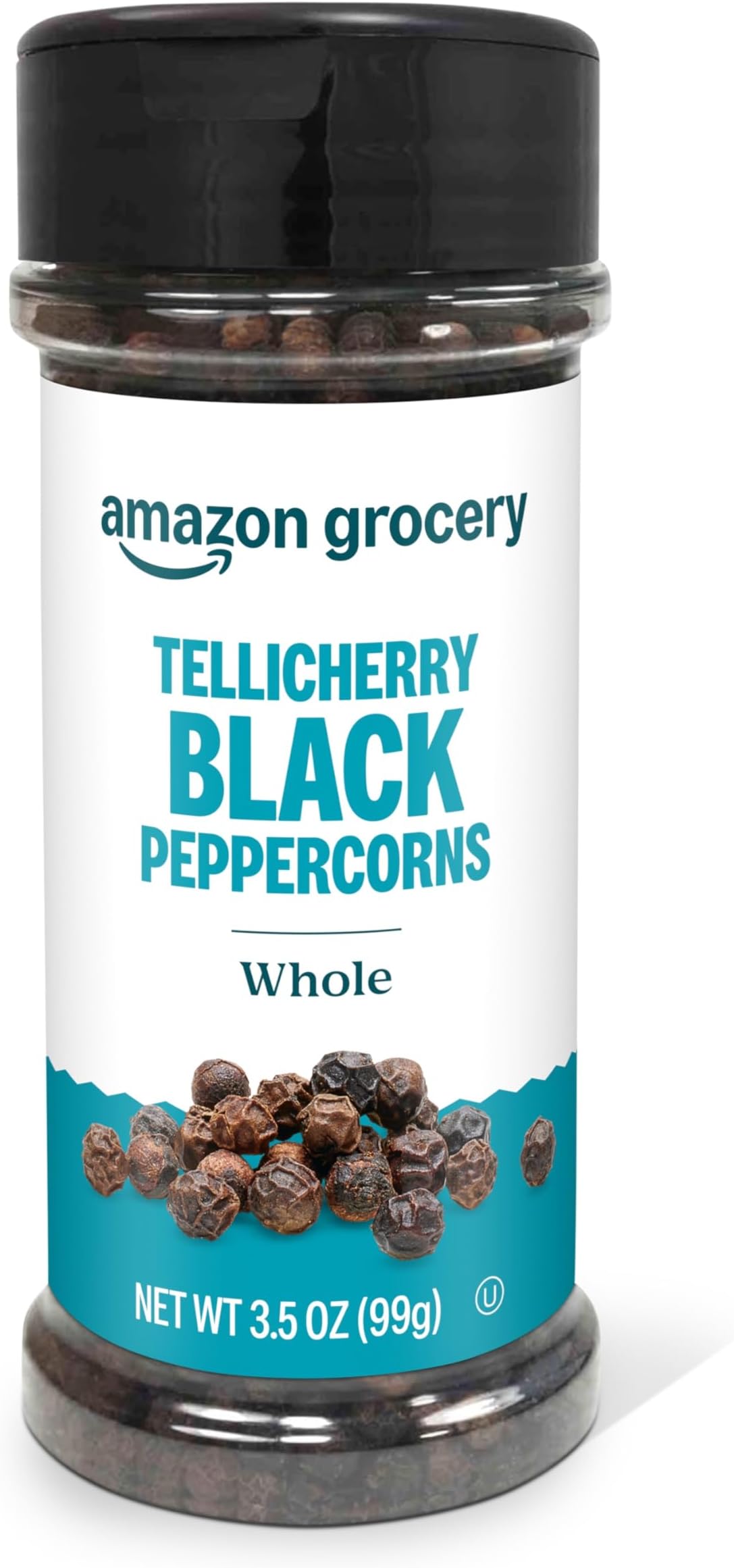 Tellicherry Whole Black Peppercorns, 3.5 Oz