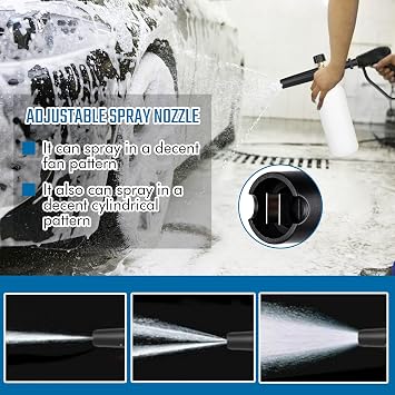 Qooltek مدفع رغوة قابل للتعديل 1 لتر زجاجة ثلج رغوة فوهة موزع صابون لسلسلة Karcher K Series K2 K3 K4 K5 K6 K7 ملحقات غسالة الضغط [فئة الطاقة A +] [فئة الطاقة A +]