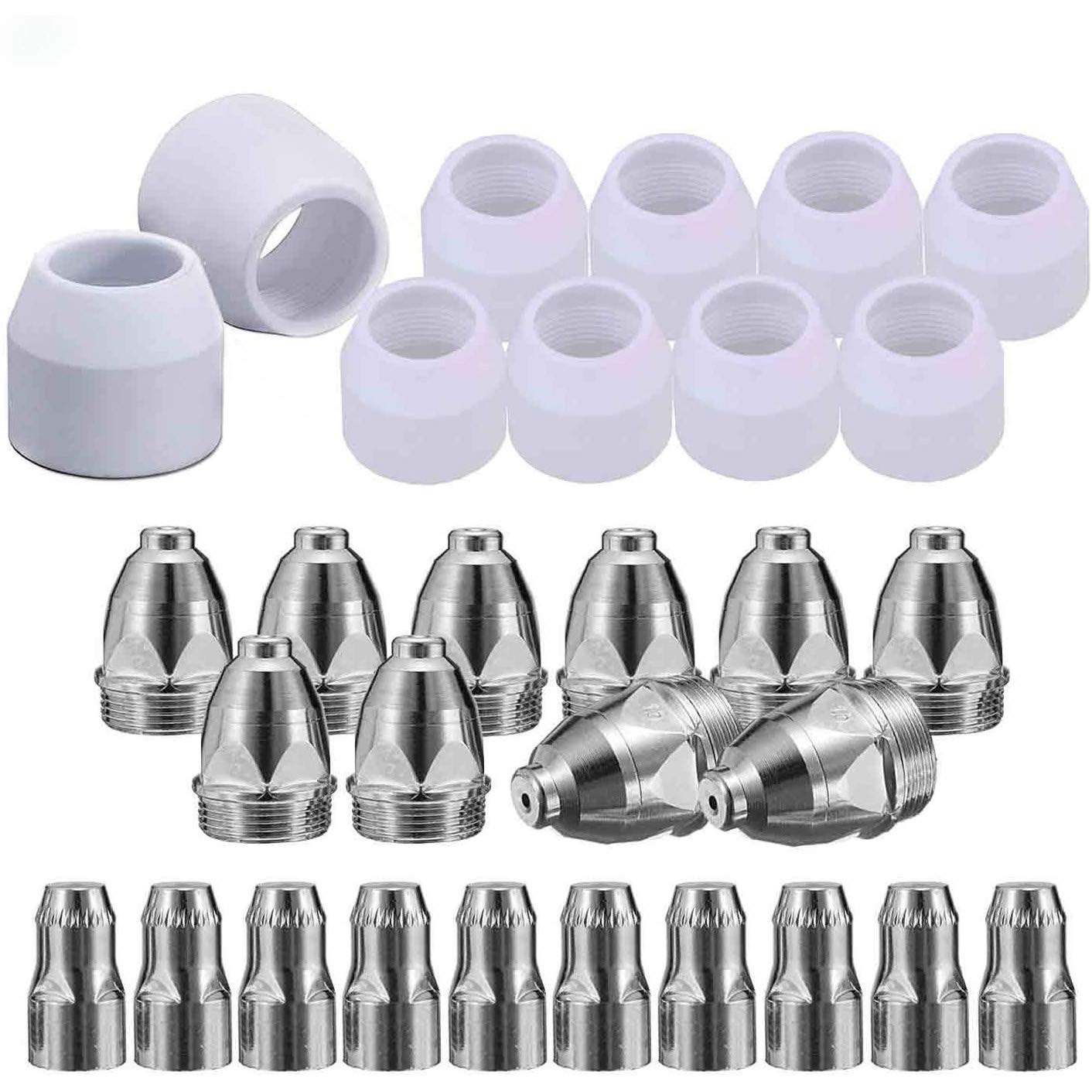 Ghulumn 30Pcs P80 Plasma Cutting Consumables Kit, Plasma Nozzle, Electrode, P-80 Cutting Plasma Cutting Machine Torch 1.5mm