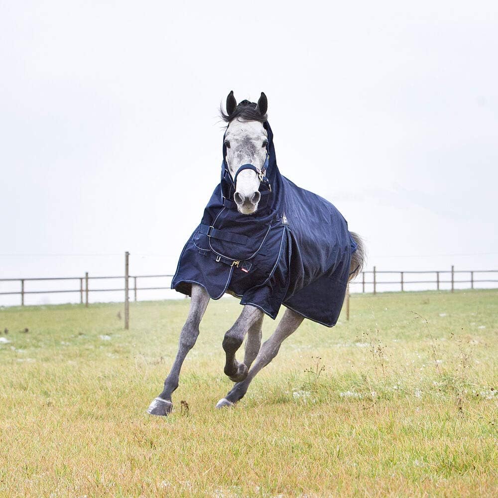 HORZE Avalanche Combo Turnout Blanket - Peacoat Dark Blue - 75 in