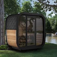 Model CL4G, Cube-Series Outdoor Home Sauna Kit, Up to 3 Persons (Sauna Heater and Sauna Stones Included)
