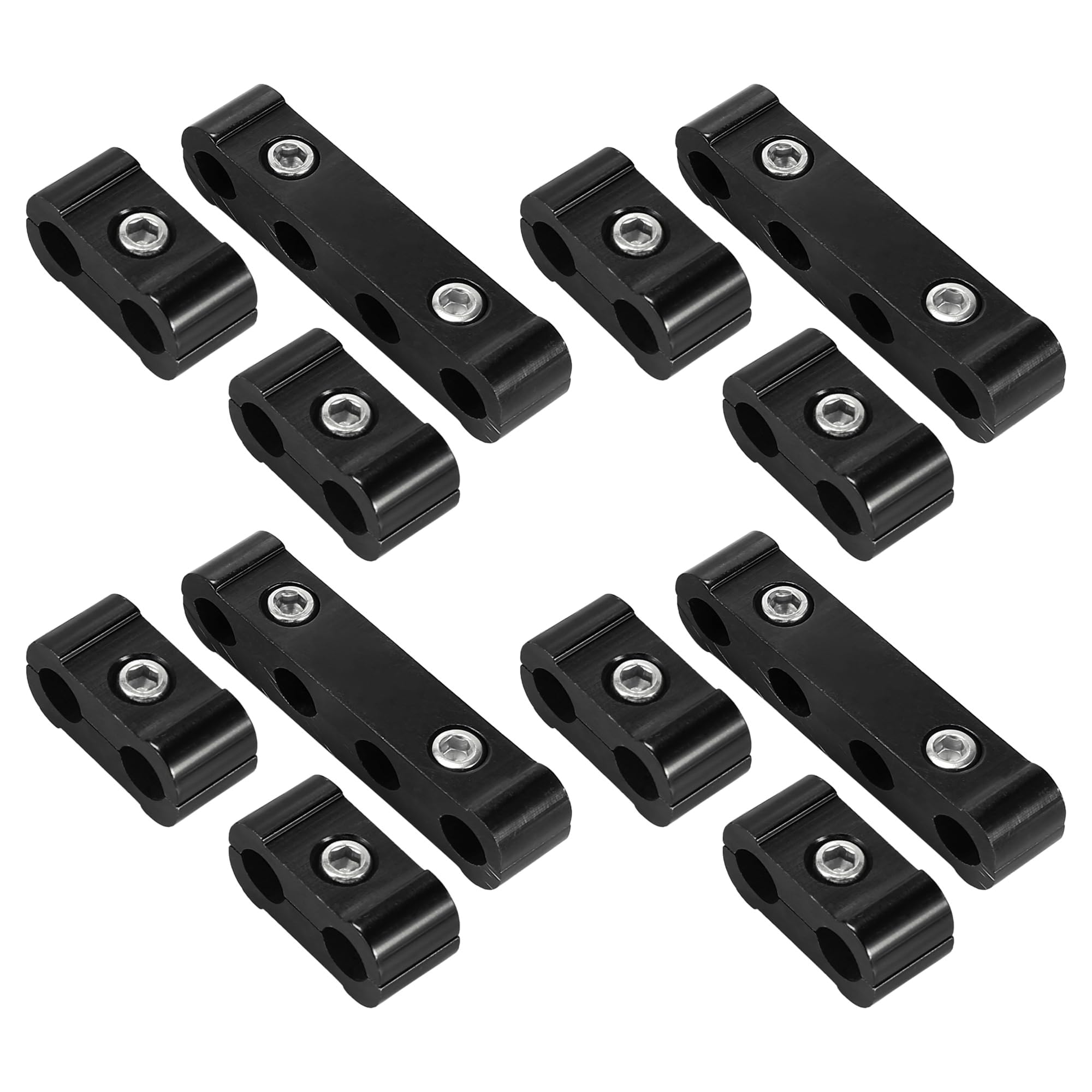 Unifizz 4 Set 8mm Spark Plug Wire Separators Kit,Spark Plug Wire Separators Aluminum Kit,Plug Wire Divider Looms Ignition Wire Separators Holders,